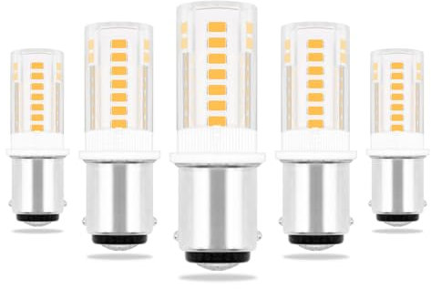 JINLONTA 5 Stück Bajonett B15d Nähmaschinenbirne 3.5W 460LM Warmweiß 3000K Nicht Dimmbar 220-240V Äquivalente 40W Glühlampe für NäHmaschine Leuchtmittel,Kronleuchter,Dunstabzugshaube