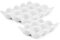Flexzion Porte-œufs en céramique pour réfrigérateur - 12 + 6 tasses - Plateau à œufs en porcelaine - Organisateur de rangement décoratif pour réfrigérateur, comptoir, cuisine (blanc)
