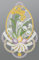 Plauener Spitze Fensterbild Osterei mit Maiglöckchen (BxH) 16cm x 37cm, Mehrfarbig, Fensterdekoration und Fensterschmuck