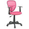IDIMEX Chaise de Bureau pour Enfant Studio Fauteuil pivotant et Ergonomique avec accoudoirs, siège à roulettes avec Hauteur réglable, revêtement Mesh Rose