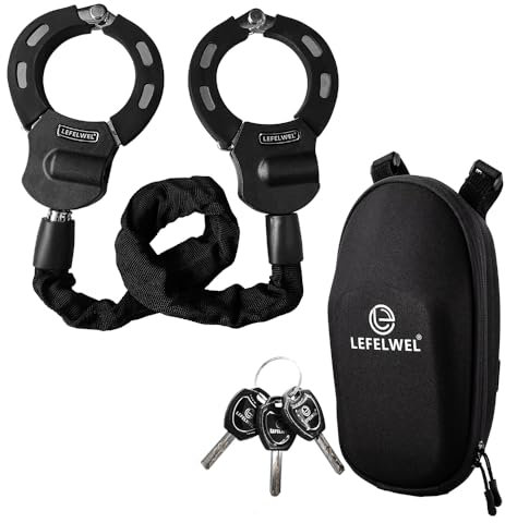 E Scooter Schloss, E Scooter Zubehör, Schloss für E Scooter mit wasserdichte Tasche, Handschellenschloss für E-Scooter Segway,Ninebot,Xiaomi,NIU…