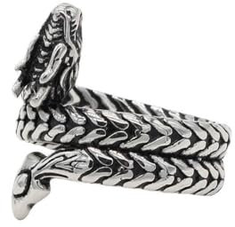Bijoux Personnalité Vintage Dragon Chinois Bague en acier titane pour hommes