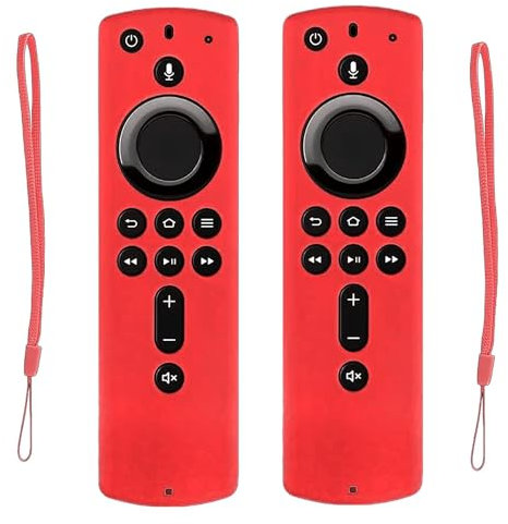 (2 Pack) Remote Case/Cover, Protective Silicone Holder Lightweight [Anti Slip] ShockProof for 3rd Gen NOT Glow in The Dark(Red & Red)