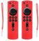(2 Pack) Remote Case/Cover, Protective Silicone Holder Lightweight [Anti Slip] ShockProof for 3rd Gen NOT Glow in The Dark(Red & Red)