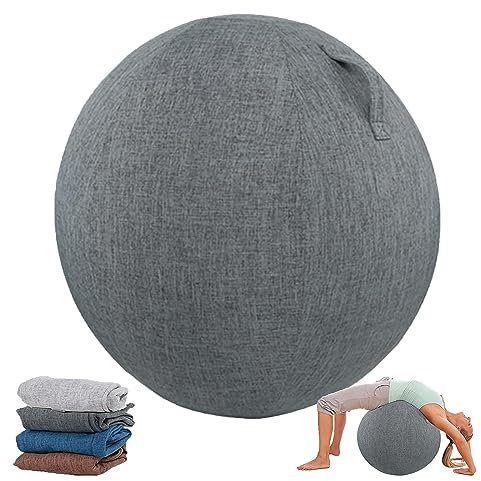 BXYWMDGB Yoga Ball Abdeckung 55/65/75Cm Gymnastikball Bezug Für Sitzball Fitnessball Faltbar Sitzbälle Stoff Bezug Für Schwangerschaft, Fitness, Yoga,001,55cm