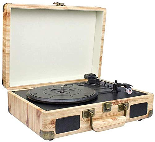 Lecteur Vinyle Vintage, Platine Vinyle à Trois Vitesses Bluetooth 18/25/30 cm avec Haut-parleurs stéréo intégrés, Sortie Audio Gramophone