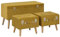 Willood Hocker mit Stauraum 3 STK. Senfgelb Samt