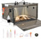 MUALROUS Puppy Incubator with Heating, Kitten & Dog Incubator, Whelping Supplies with Puppy Bed Mat for Dogs, Pet Brooder Breeding Box Kit (55L)