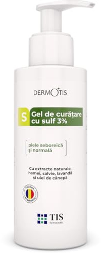 TIS Schwefel 3% Facial Body Cleanser 300ml - Anti-Akne und fettige Haut Gel - Mitesser und Pickel | Akne neigende Haut, reinigende Wirkung, entfernt Talg und Unreinheiten | Reduziert Hautunreinheiten