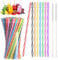 50 PCS Plastic Straws, Reusable Straws with 2 PCS Cleaning Brush, Straws Drinking Plastic, Dishwasher Safe, Reusable Hard Plastic Straws for Family Bars Cafes Restaurants BBQ Parties Celebrations