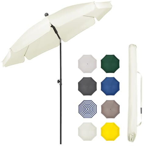 Sekey 2m Garden Parasol with Umbrella Cover - Adjustable and Portable Patio Umbrella for Beach, Garden, Pool, and Patio - UPF 50+ Sun Protection