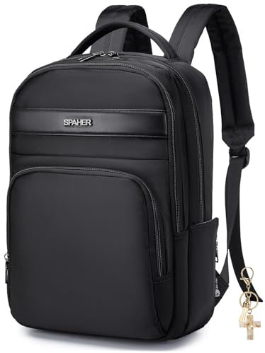 SPAHER 20L Travel Backpack British Airways 40x30x15 Underseat Cabin Bag School Laptop Backpack 15,6 Inch Small Carry on Hand Luggage Flight Airport Bag for Women Black