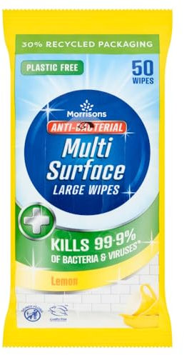 Morrisons Antibacterial Wipes Lemon 50pk