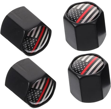 SOESFOUFU 4stücke Reifenkappe Ventildeckeldichtung Aus Kupfer Mit Flagge Muster Zum Schutz Vor Schmutz Und Spritzern Für Autoreifen Und Motorradreifen