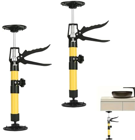 2 Stk Deckenstütze Montagestütze Einhandstütze Teleskopstütze 30-59 cm | Zargenspanner Dehnen Teleskopstange 50 kg Tragkraft Türzargenspanner Zur Unterstützung von Türzargen, Schränken