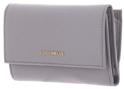 Coccinelle Leder Geldbörse Metallic Soft Wallet Grainy Leather Oyster Mauve