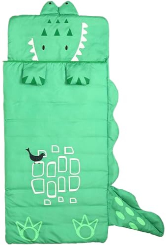 Schlafmatte, Kinderschlafsack, 62, 99 x 23, 62 Zoll Cartoon-Dinosaurier-Schlafmatte, gemütlicher Schlafsack für Jungen und Mädchen, Kinder-Cartoon