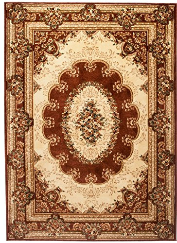 Carpeto Teppich Orientteppich Braun 250 x 350 cm Ornamente Konturenschnitt Muster Iskander Kollektion