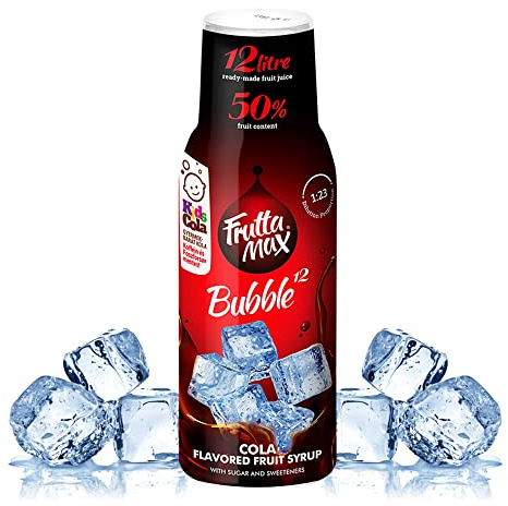 FruttaMax - Concentrato Sciroppi Di Frutta | Meno zucchero | con il 50% di contenuto di frutta | adatto per macchina per bibite 500 ml (Cola)