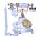 TelPal Rotary Dial Telephone Retro Old Fashioned Landline Phones with Classic Metal Bell,Corded Phone for Home and Decor