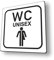UNISEX WC Schid - Geschlechtsneutrales Toilettenschild auf 3 mm Aluminium - Wetterfester Druck 12 x 12 cm - abgerundete Ecken mit Klebepunkten zur optimalen Befestigung - rückstandslos entfernbar!