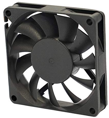 Rhombutech Ventilador silencioso con rodamiento deslizante de 70 x 70 x 15 mm, CC 12 V 0,20 A, conexión de alimentación de 3 pines (1 x 70/70/15)