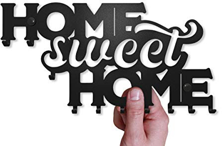 SirHoldeer Porte Clef Mural Design, Home Sweet Home Decoration, Porte Clé Mural, Accroche Clef Mural Original, Décoration Murale en Métal, Décoration de Maison, Cuisine Accessoires Rangement