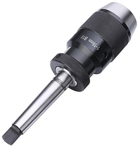 DINGGUANGHE-CUP Zubehör für Drechselbänke Tragbare B18 1-16mm Selbst anziehen Keyless Bohrfutter + MT2-B16 Arbor Gewinde for Drehmaschine Bohren MK2 Berg Maschine Ersatzteile