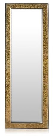 Glamour by Casa Chic Wandspiegel - Gold - Groß - 130x45 cm - Mosaikspiegel - Badspiegel