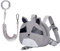 Bebamour Tier-Kleinkind-Rucksack mit Sicherheitszügeln, Mini-Tasche mit Sicherheitsleine für Kinder, tragbarer Rucksack, Rucksack mit Sicherheitsgeschirr für Jungen und Mädchen,Grey Bear