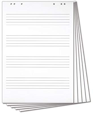 Betzold Musik - Flipchart-Block, 4 Notensysteme - Musik-Unterricht Notenlinien
