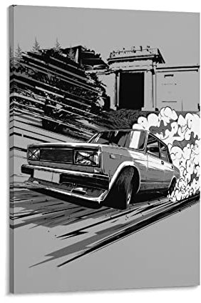 ASDSA Auto-Poster Lada 2105, Leinwand-Kunstposter und Wandkunst, Bild, Druck, modernes Familienschlafzimmer, Dekoration, Poster, 60 x 90 cm