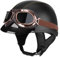 Halbschale Jet-Helm, Motorradhelm mit ECE/DOT Zertifizierung Jethelme für Erwachsen Männer Frauen, Open-Face Kollisionshelm mit Brille, für Biker, Scooter, Cruiser (57~62CM)