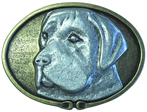 BELTINGER Gürtelschnalle Schweißhund 4,0 cm | Buckle Wechselschließe Gürtelschließe 40mm Massiv | für Jagd-Outfit | bicolor g/s