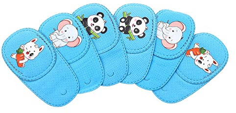 Healvian 6 Pièces Lunettes Pansements Oculaires Unique Gauche Cache- Oeil Paresseux Cache- Oeil Mignon Motif Animal Oeil Verre Couverture Patch pour Enfants Amblyopie Strabisme
