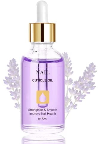 Nail Cuticle Oil with Vitamin E & B, Cuticle Oil for Nails, Jojoba Nail Cuticle Oil, Moisturizes Cuticle and Nail's Skin, Strengthens Nails, Prevents Hangnails and Chapped 15ML (Lavender)