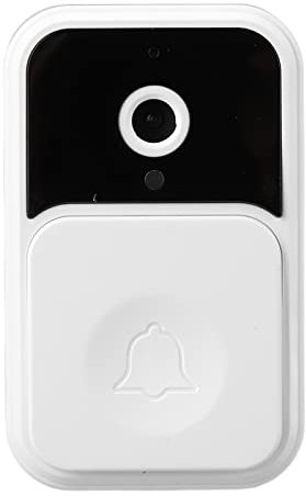 VBESTLIFE Video Doorbell, 1080P WiFi Smart Video Security Camera, 2 Way Talk 1000mAh Multifunctional Video Doorbell, Support 128G Additional Memory Card (White)
