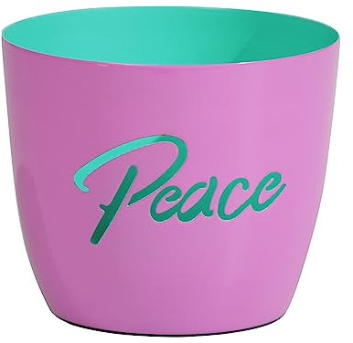 Seaside No.64 - Party Windlichter Baltic aus Metall mit ausgestanzten Schriftzügen - Verschiedene Farbkombinationen für Teelichter & Stumpenkerzen in Haus und Garten (Peace - lila, türkis)