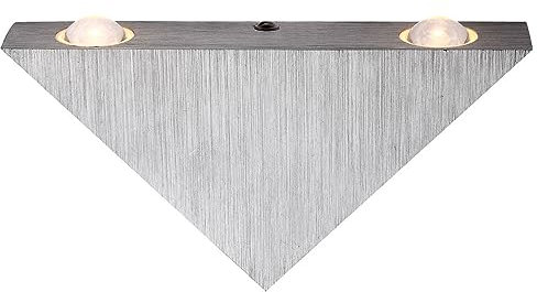 Wandlampe Flurleuchte LED Wandleuchte Schlafzimmerlampe schwarz, Aluminium, 3x LED warmweiß, LxBxT 16,5x9x3