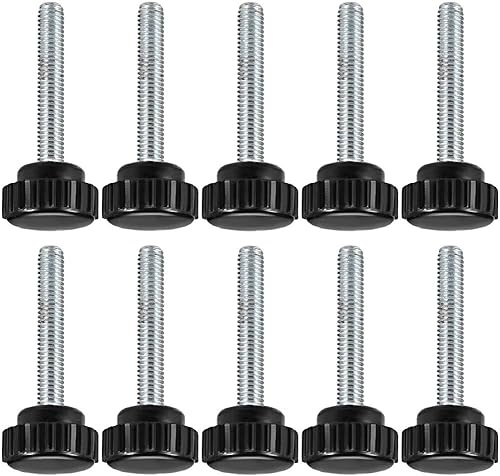 MACHSWON Knurled Clamping Knobs Saw Drill Press Lathe and Routing Jigs Packaging Machinery Printing Equipment Hand Clamping Handle Bolt Hand Knob Screw Replacement Parts M6 x 40mm 10pcs