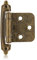 Vallecloud 4 Pack (2 Pairs) Antique Brass Self Closing Cabinet Hinges for Kitchen Cabinet Door, 1/2 Overlay (Variable) Semi Concealed Kitchen Cabinet Hinges