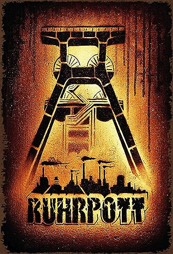 AGDeko® Schild aus Holz 12x18cm Ruhrpott Ruhrgebiet zum Aufhängen oder Stellen Raum Dekoration
