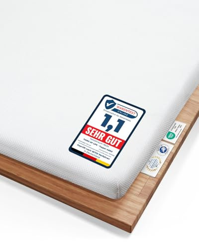 Topper 180x200cm AERO vom Preisträger Innovationspreis Ergonomie 2025, Orthopädischer Matratzentopper 180x200 cm aus Memory Foam, Atmungsaktiver Mesh-Bezug, Öko-Tex® Zertifiziert und Made in Europe