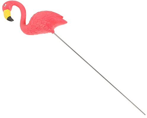 BESPORTBLE Ornement en Résine De Flamant Rose Simulé Girouettes à Vent Flamant Rose Statue De Flamant Rose Fournitures De Fête Hawaïennes Signe De Cour Dété Panneaux L'été Artisanat Plastique