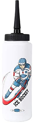 INTCHE Bouteille D' de Hockey sur Glace de 1000 ML Bouteille de Crosse de Football de Grande Capacité Portable Bouteille de Sport au Design Classique A