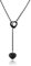 MILAKOO Lang Y Lariat Halskette Damen Schwarz Edelstahl Schlupfkette Collier Geschichtet Schlank Einstellbar Choker Herz Y-förmige Modeschmuck Kette