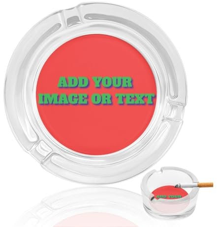 Ceniceros Personalizados De Vidrio - Ceniceros Para El Hogar Y La Catering - Ceniceros De Vidrio Para Cigarrillos - Coleccionistas De Fumar De Vidrio Grueso - Ceniceros De Mesa,Personalizados,8.5*3.5