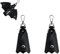 2 Stücke Batman Schlüsselanhänger, Batman Kunstleder Schlüsseletui, Auto Schlüsselanhänger Fledermaus Schlüsseltasche, für Alle Arten Von Schlüsseln, zum Schutz Motorradschlüsseln(Schwarz)