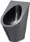 CCKUHN Schwarzes Edelstahl-Urinal, wandmontiertes automatisches Spülurinal, Urinalset mit hocheffizientem Spülventil, intelligentes berührungsloses Abflussurinal
