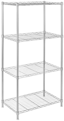 Youyijia 4-Layer Metal Shelving Unit, Adjustable Shelf Height Storage Shelves, Multifunctional Modern Kitchen Storage Unit, Maximum Load-bearing 50KG, Suitable for Bathroom and Kitchen,120x56x35cm